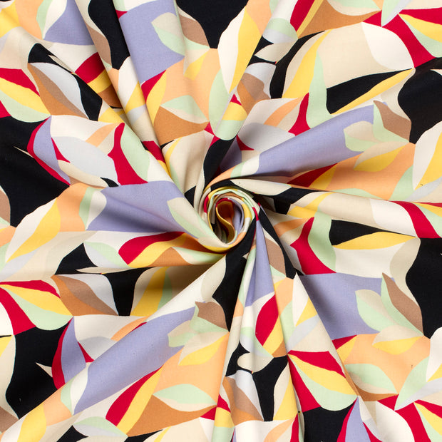 Cotton Satin fabric Salmon printed 
