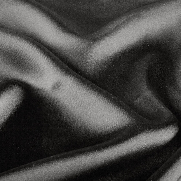 Satin fabric Unicolour Black