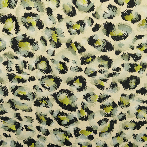 Cotton Jersey fabric Animals Green