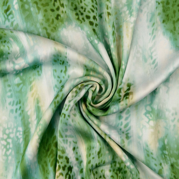 Viscose Satijn stof Olijf Groen 