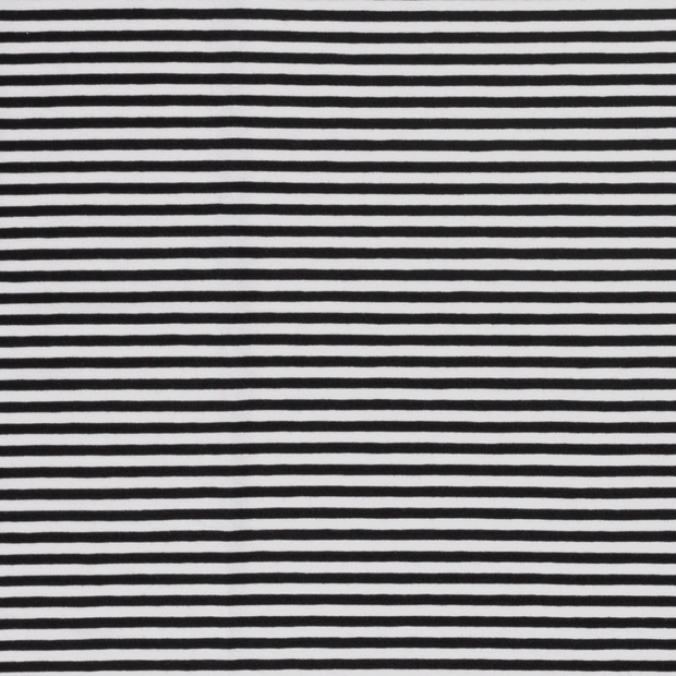 Cotton Jersey Yarn Dyed fabric Stripes Black