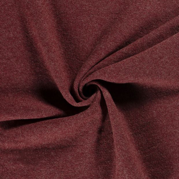 Wool Boucle fabric Bordeaux 