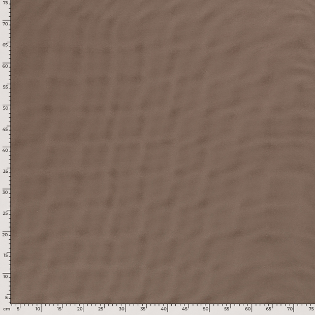 Knitted Waffle fabric Unicolour Brown Taupe