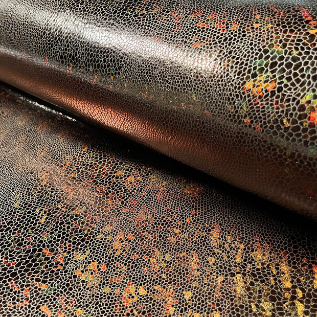 Lamé fabric Snakes Bronze