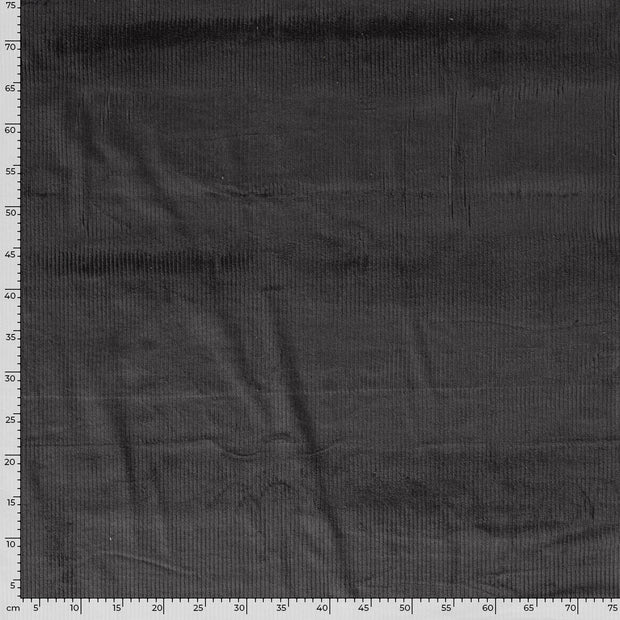 Jumbo Cord Stretch 6w fabric Unicolour Dark Grey