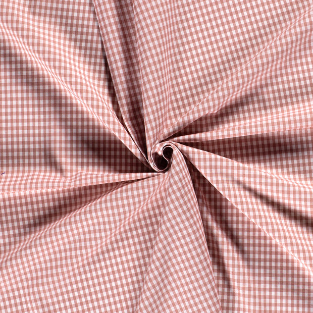 Cotton Poplin fabric Pink yarn dyed 