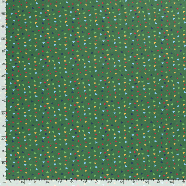 Jersey fabric Triangle Green