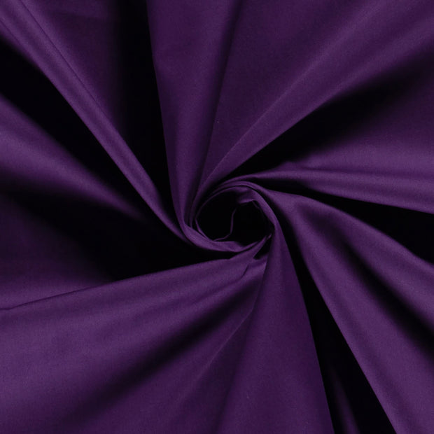 Cotton Poplin fabric Unicolour Aubergine