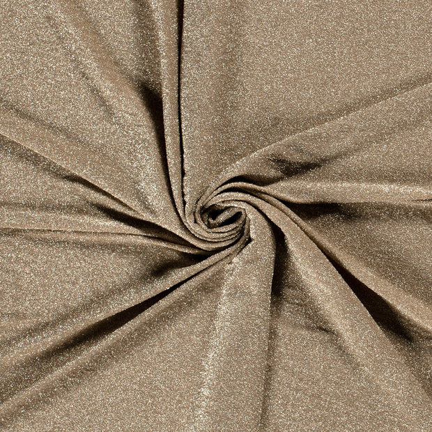 Lamé fabric Beige Lurex 