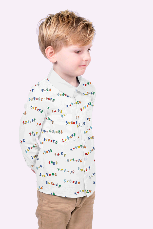 Cotton Poplin fabric Numbers Optical White