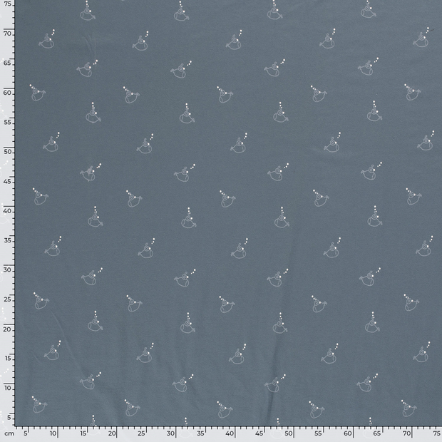Jersey fabric Nature Indigo