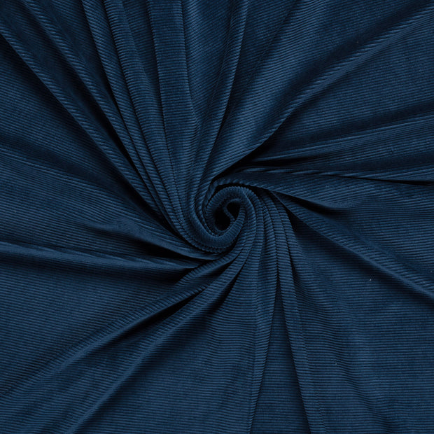 Nicky Velours Rib fabric Steel Blue 