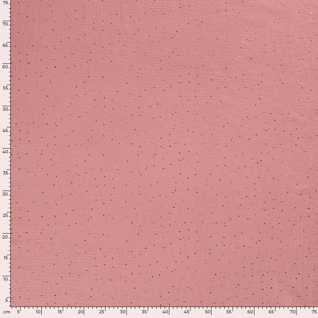 Muselina tela Puntos Rosa claro