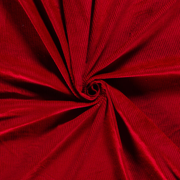 Jumbo Cord Stretch 6w fabric Red 