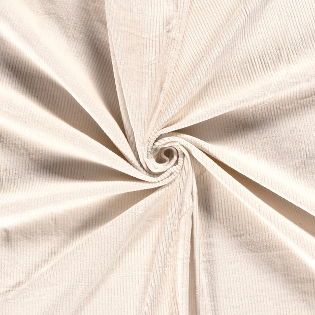 Jumbo Cord Stretch 6w fabric Off White 