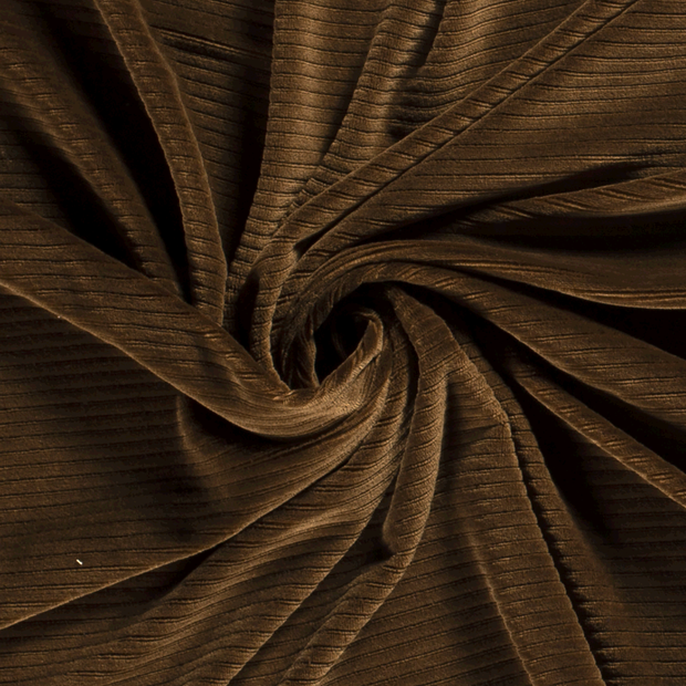 Velvet fabric Rib Khaki Green