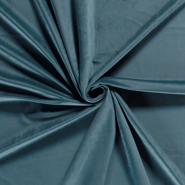 Velours tissu Bleu acier 
