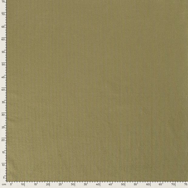Corduroy 4.5w fabric Unicolour Olive Green