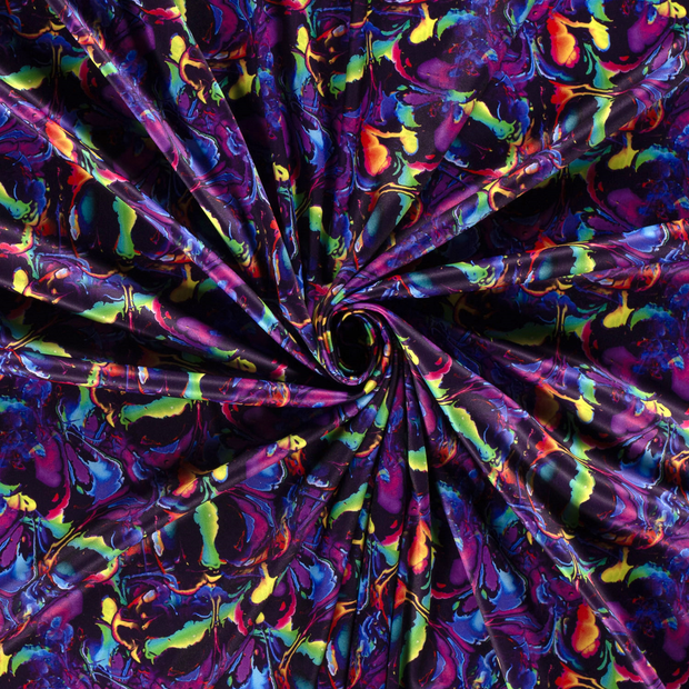 Polyester Jersey fabric Navy digital printed 