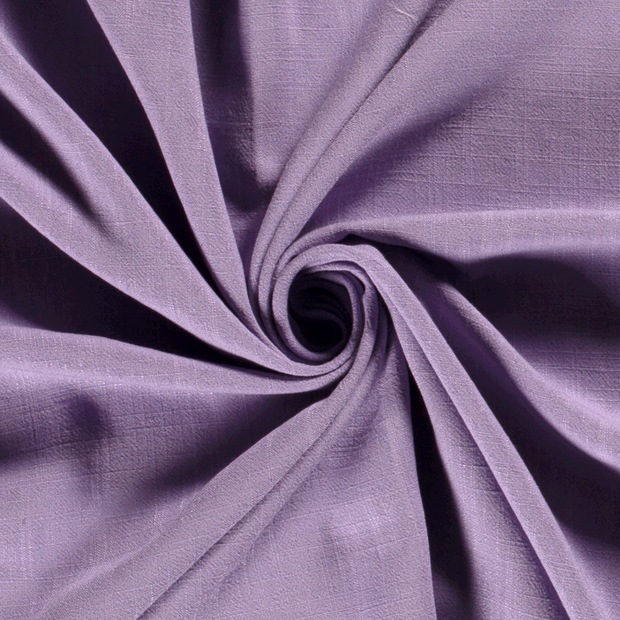 Viscose Lin Chaine et Trame tissu Unicolore Lilas