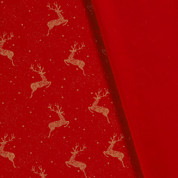 Cotton Poplin fabric Christmas printed and foil 