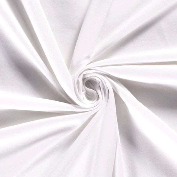 Jersey fabric Unicolour Optical White