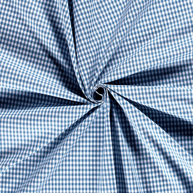 Cotton Poplin fabric Indigo yarn dyed 