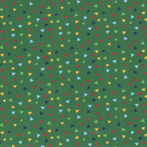 Jersey fabric Triangle Green
