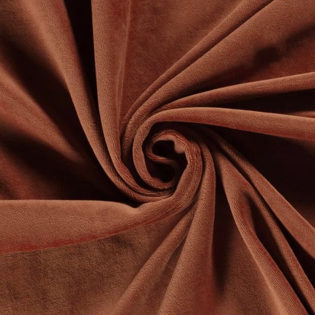Nicky velours fabric Unicolour Old Pink