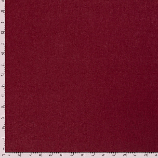 Linen fabric Unicolour Bordeaux