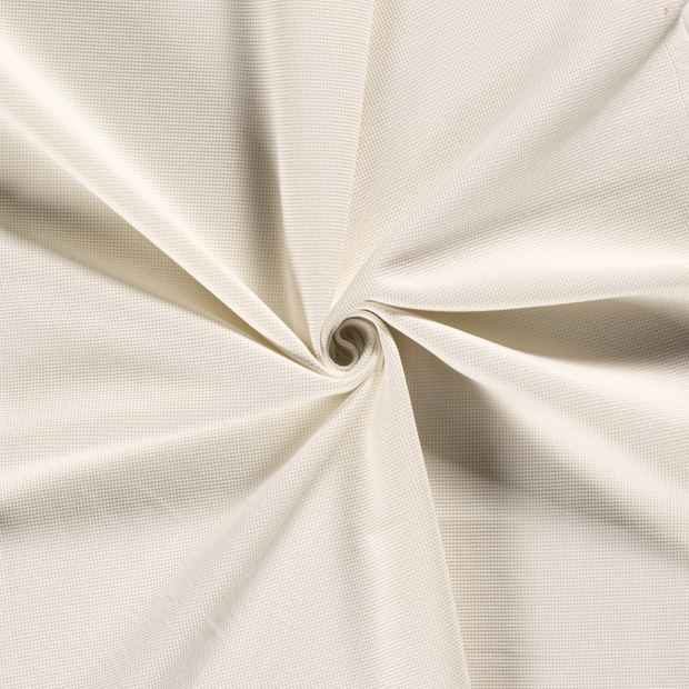Knitted Waffle fabric Off White 
