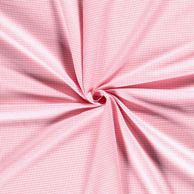 Cotton Poplin fabric Pink yarn dyed 