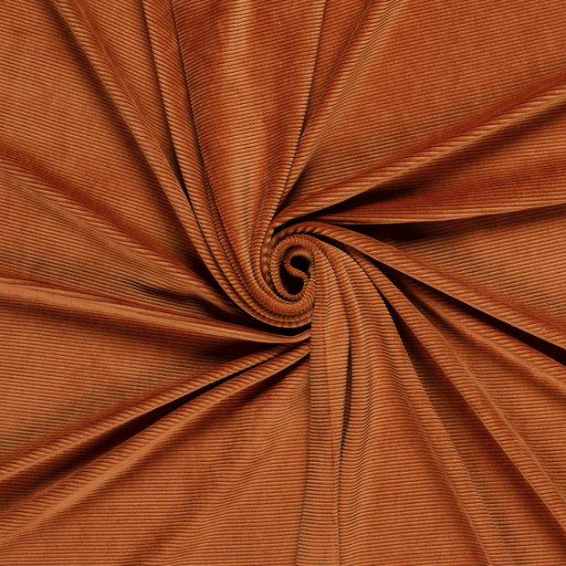 Nicky Velours Rib fabric Brique 