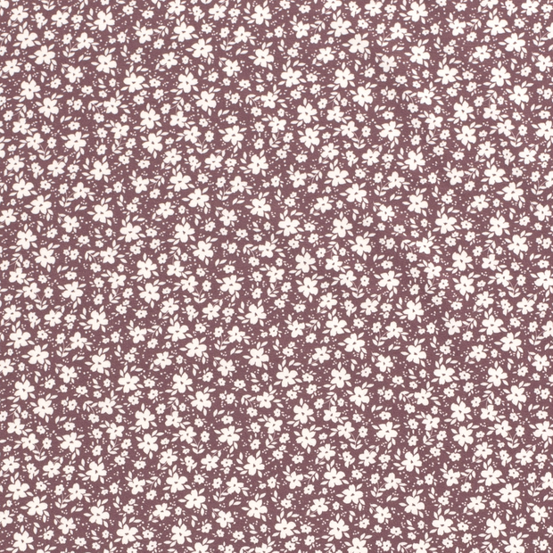 Jersey fabric Flowers Lila