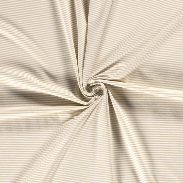 Cotton Jersey Yarn Dyed fabric Beige 