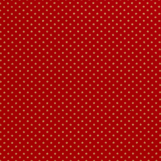 Cotton Poplin fabric Christmas stars Red