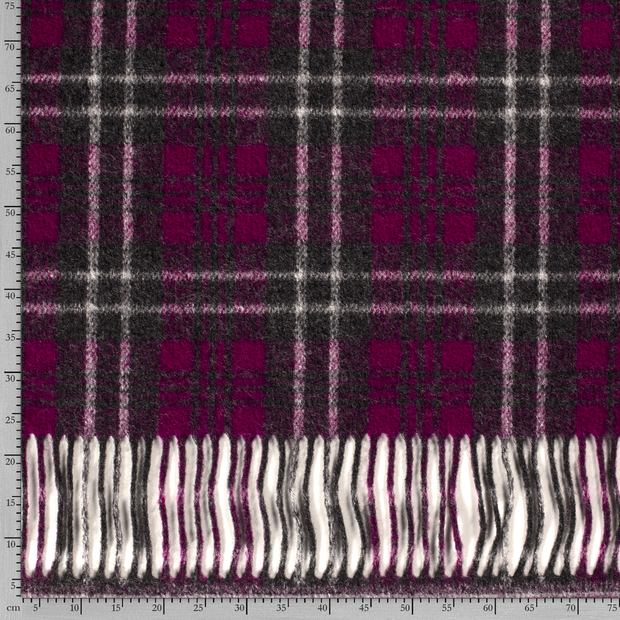 Heavy Knit fabric Checks Carbon