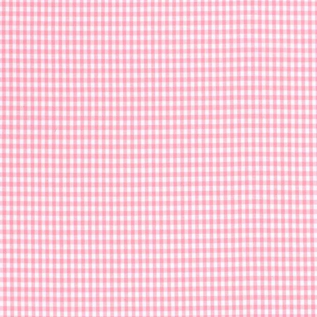Cotton Poplin fabric Checks Pink