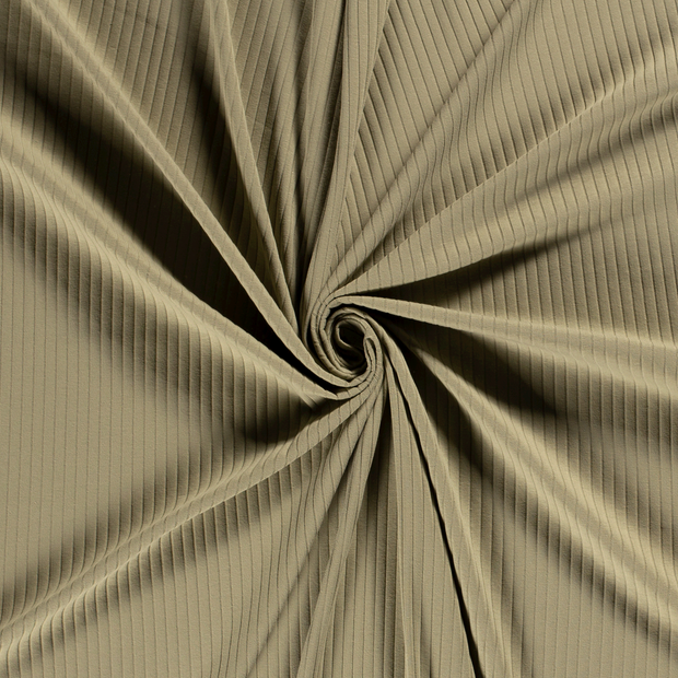 Rib Jersey fabric Olive Green 