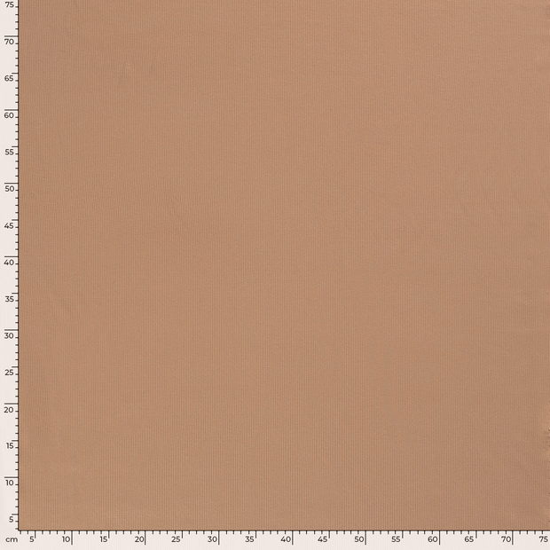Rib Jersey fabric Unicolour Nutmeg