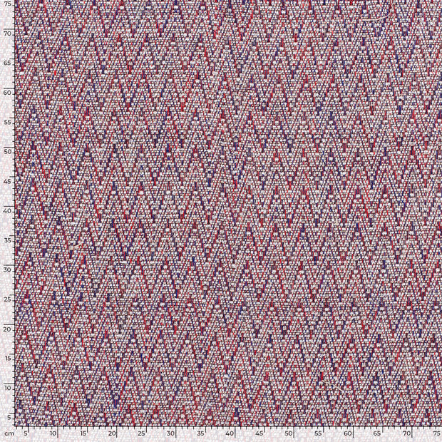 Jacquard fabric Zigzag Cobalt