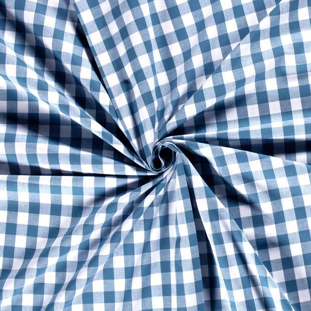 Cotton Poplin fabric Indigo yarn dyed 