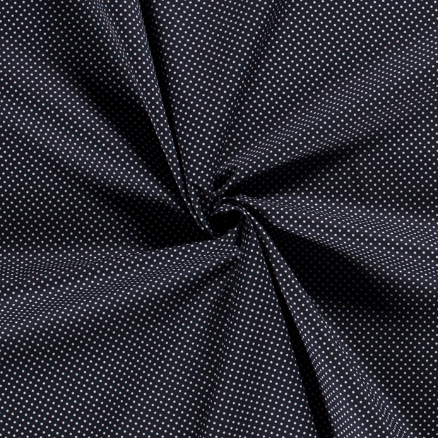 Cotton Poplin fabric Navy printed 