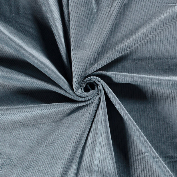 Jumbo Cord Stretch 6w fabric Steel Blue 