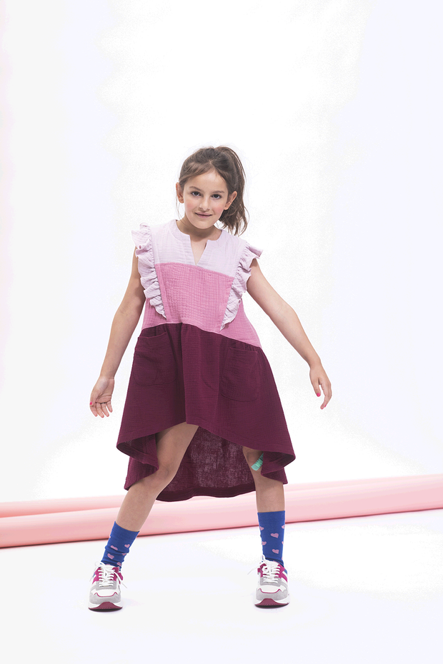 Muslin Triple Layer fabric Unicolour Pink