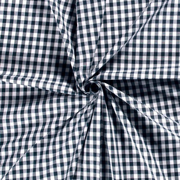 Cotton Poplin fabric Navy yarn dyed 