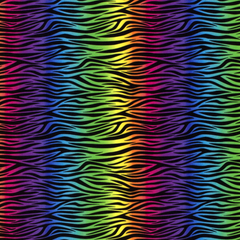 Polyester Jersey digital printed Zebras Black