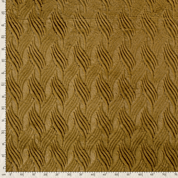 Fake Fur fabric Abstract Camel