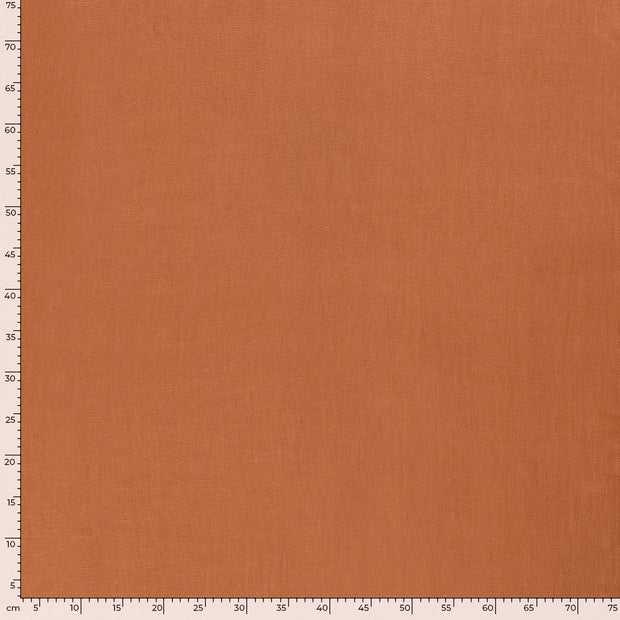 Woven Viscose Linen fabric Unicolour Brown