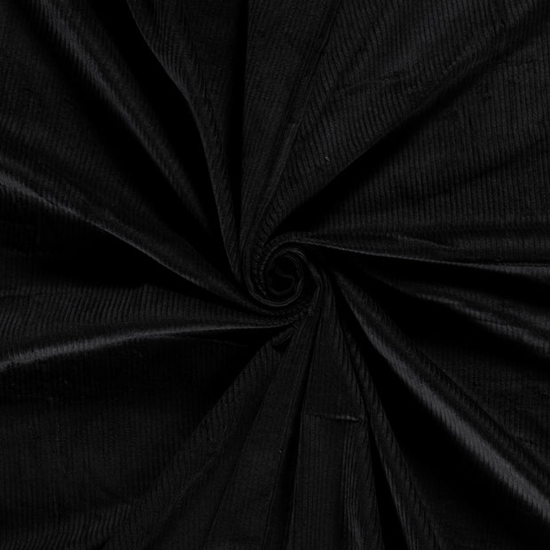 Jumbo Cord Stretch 6w fabric Black 